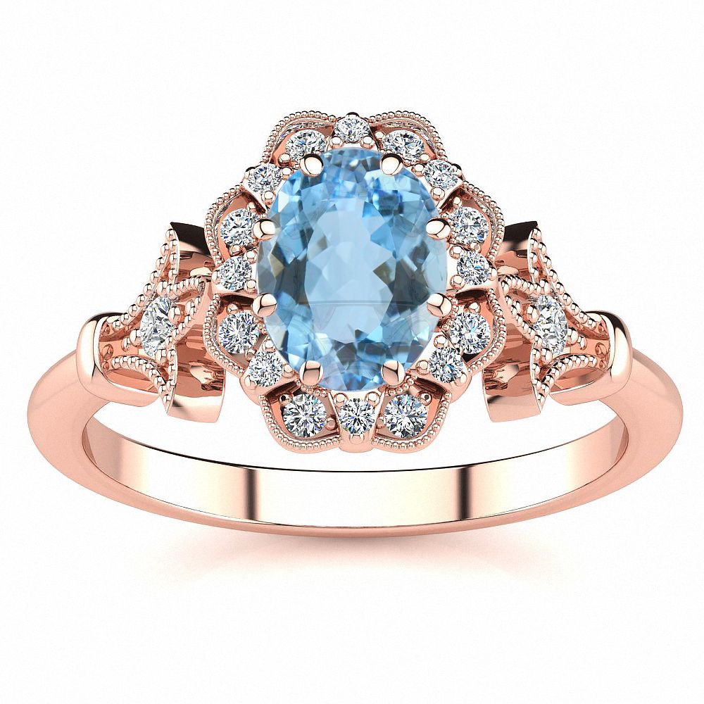Stephanie Aquamarine Ring