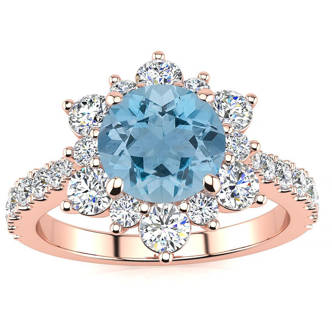 Snowflake Aquamarine Ring