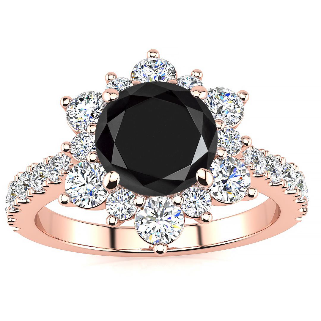 Snowflake Black Diamond Ring