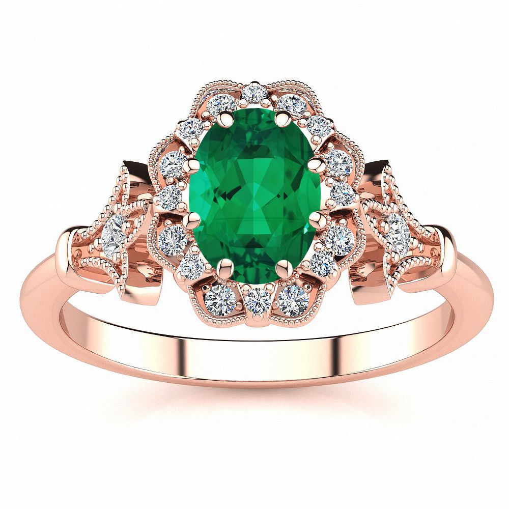 Stephanie Emerald Ring
