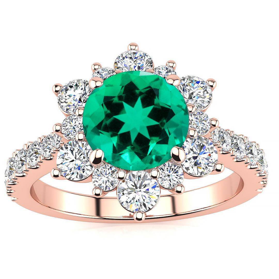 Snowflake Emerald Ring