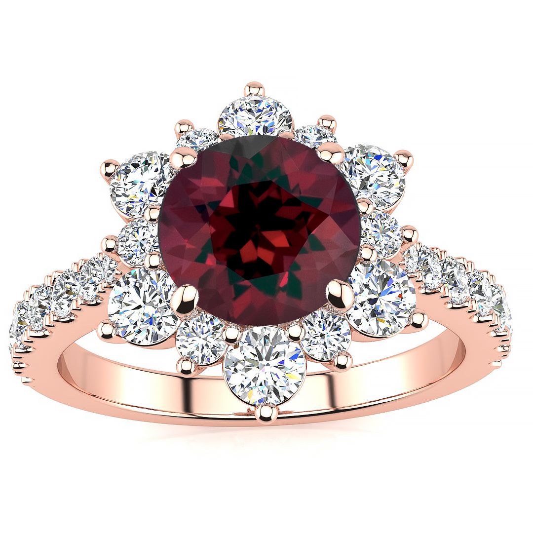 Snowflake Garnet Ring