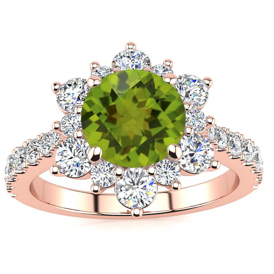 Snowflake Peridot Ring