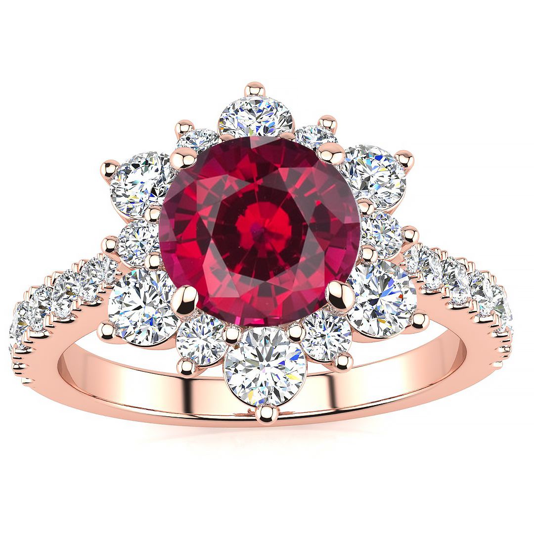 Snowflake Ruby Ring