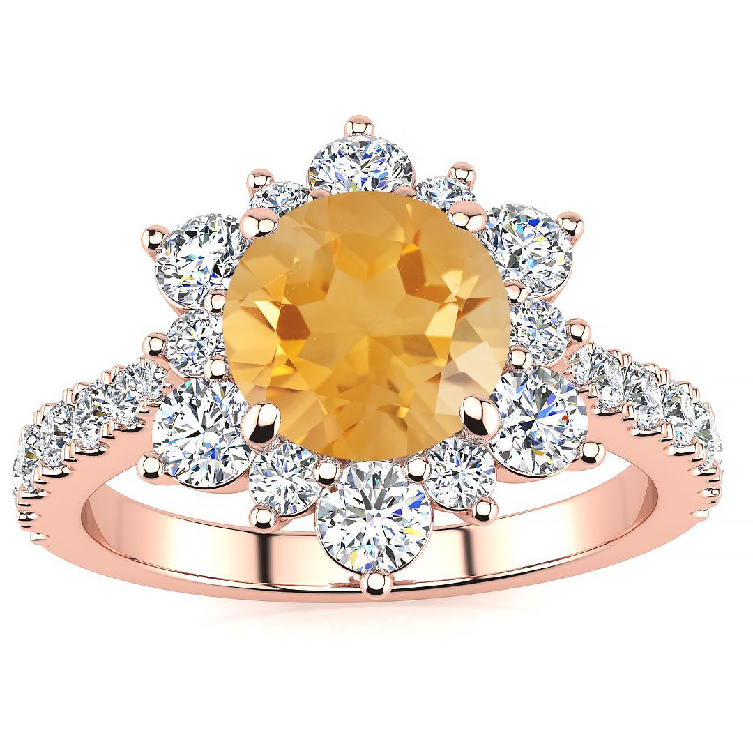 Snowflake Citrine Ring