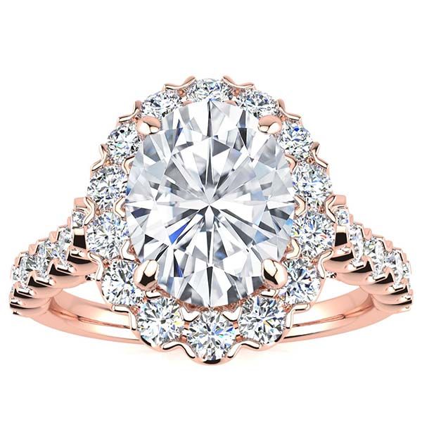 Cynthia Oval Moissanite Ring