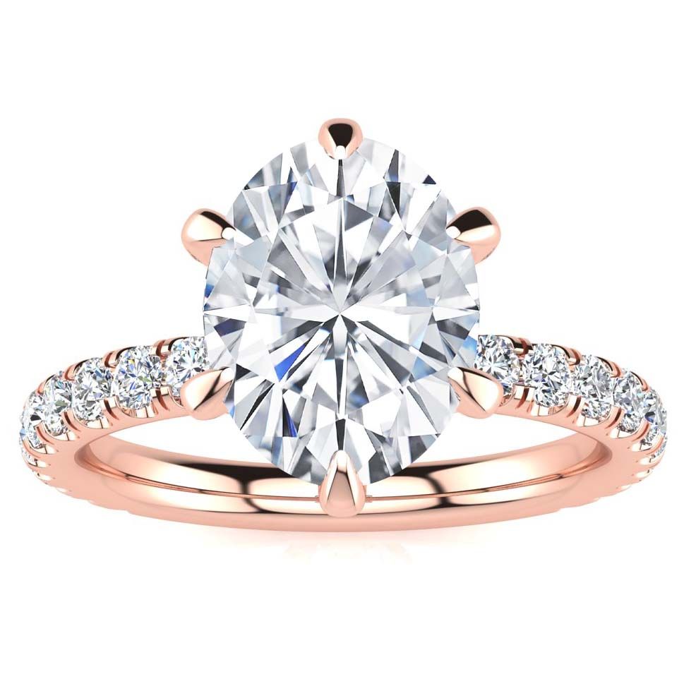 Brooklyn Oval Moissanite Ring