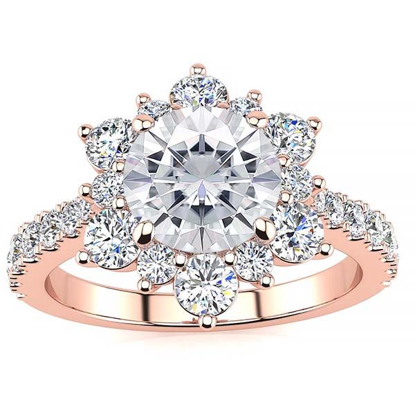 Snowflake Moissanite Ring