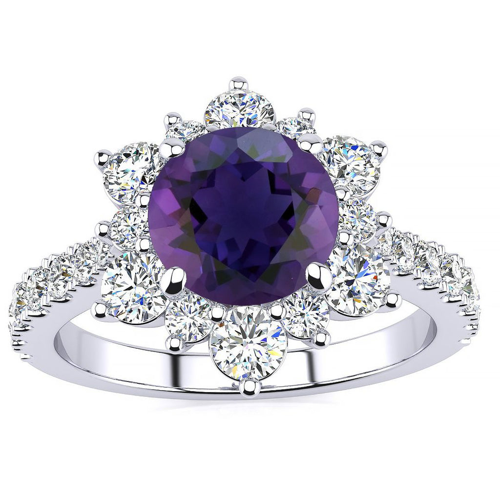 Snowflake Amethyst Ring