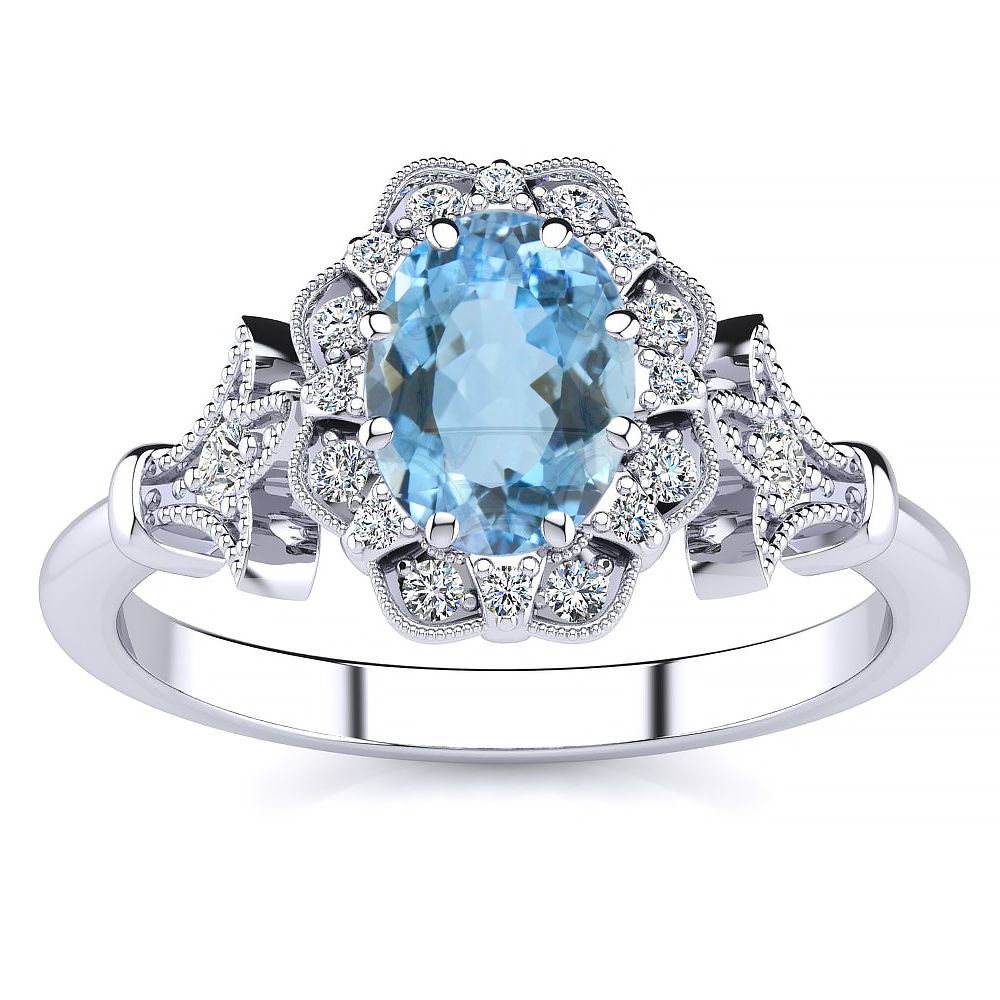 Stephanie Aquamarine Ring
