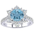 Snowflake Aquamarine Ring