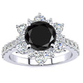 Snowflake Black Diamond Ring