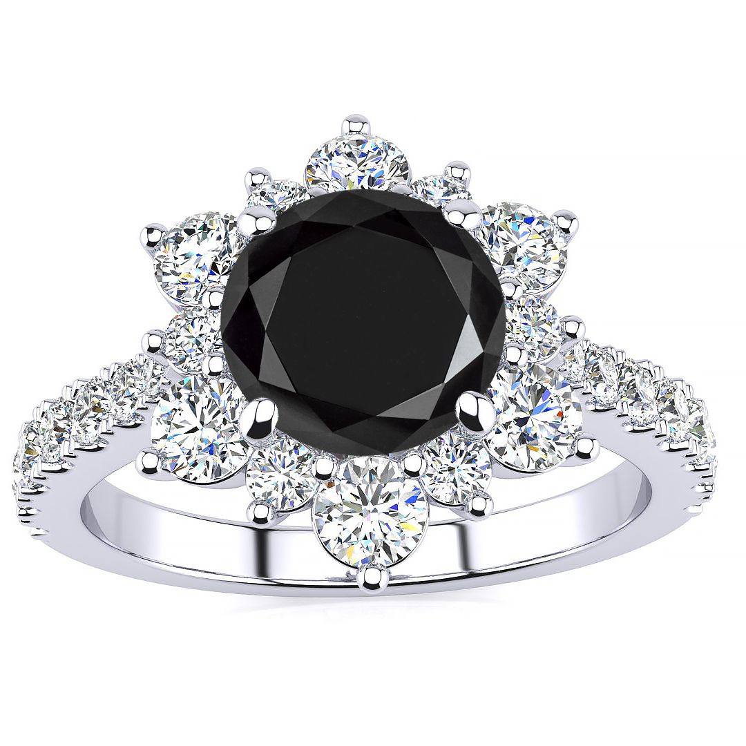 Snowflake Black Diamond Ring