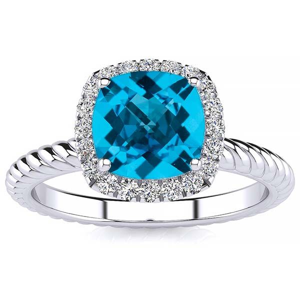 Alyssa Blue Topaz Ring