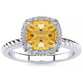 Alyssa Yellow Citrine Ring