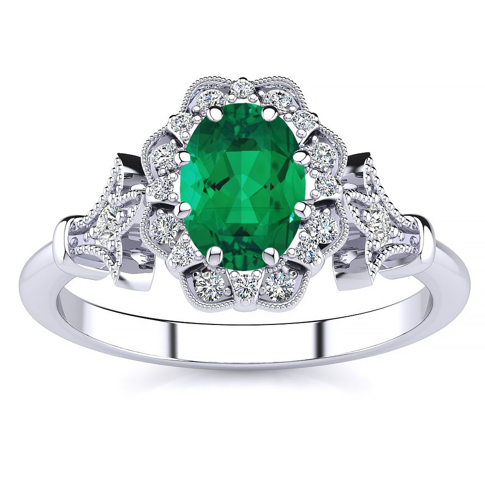 Stephanie Emerald Ring