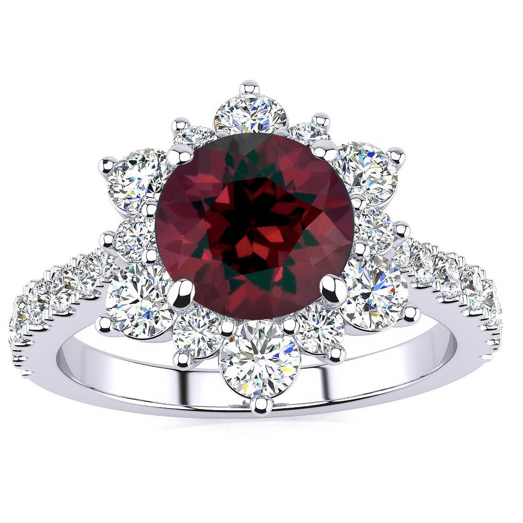 Snowflake Garnet Ring