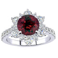 Snowflake Garnet Ring