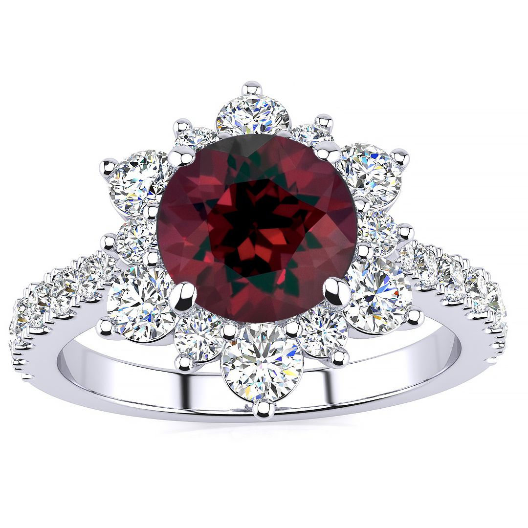 Snowflake Garnet Ring