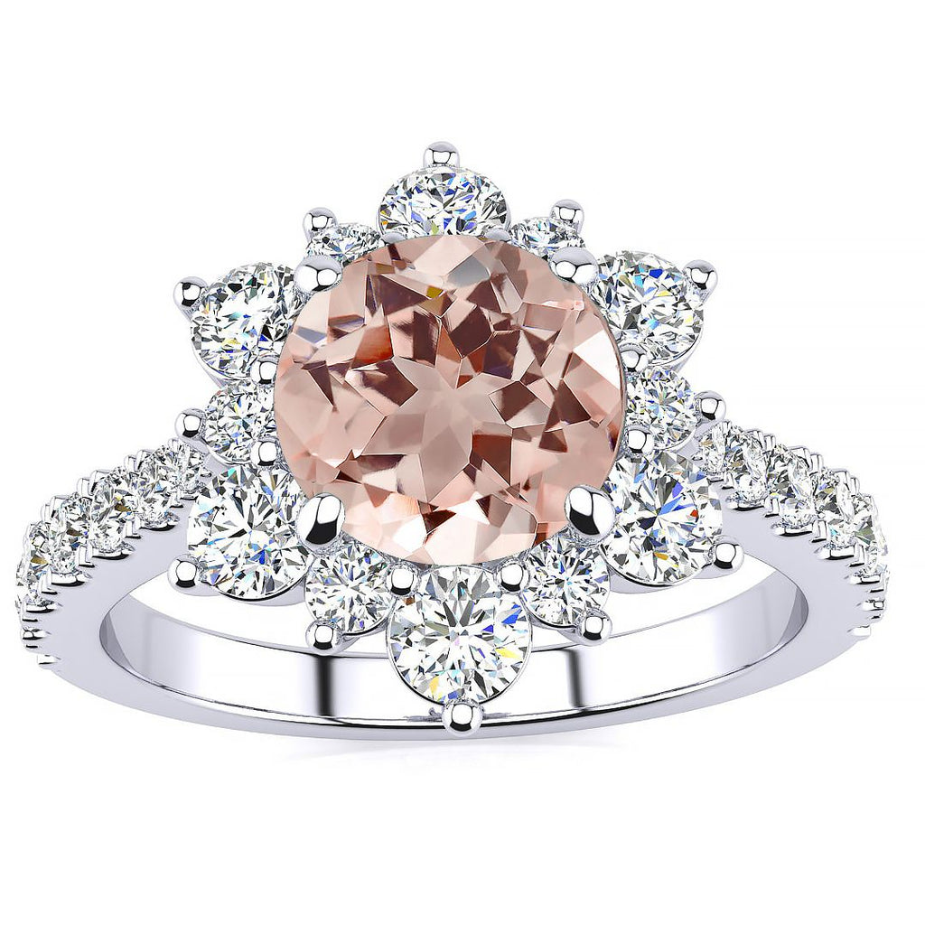Snowflake Morganite Ring