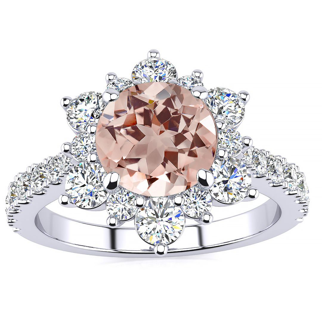 Snowflake Morganite Ring