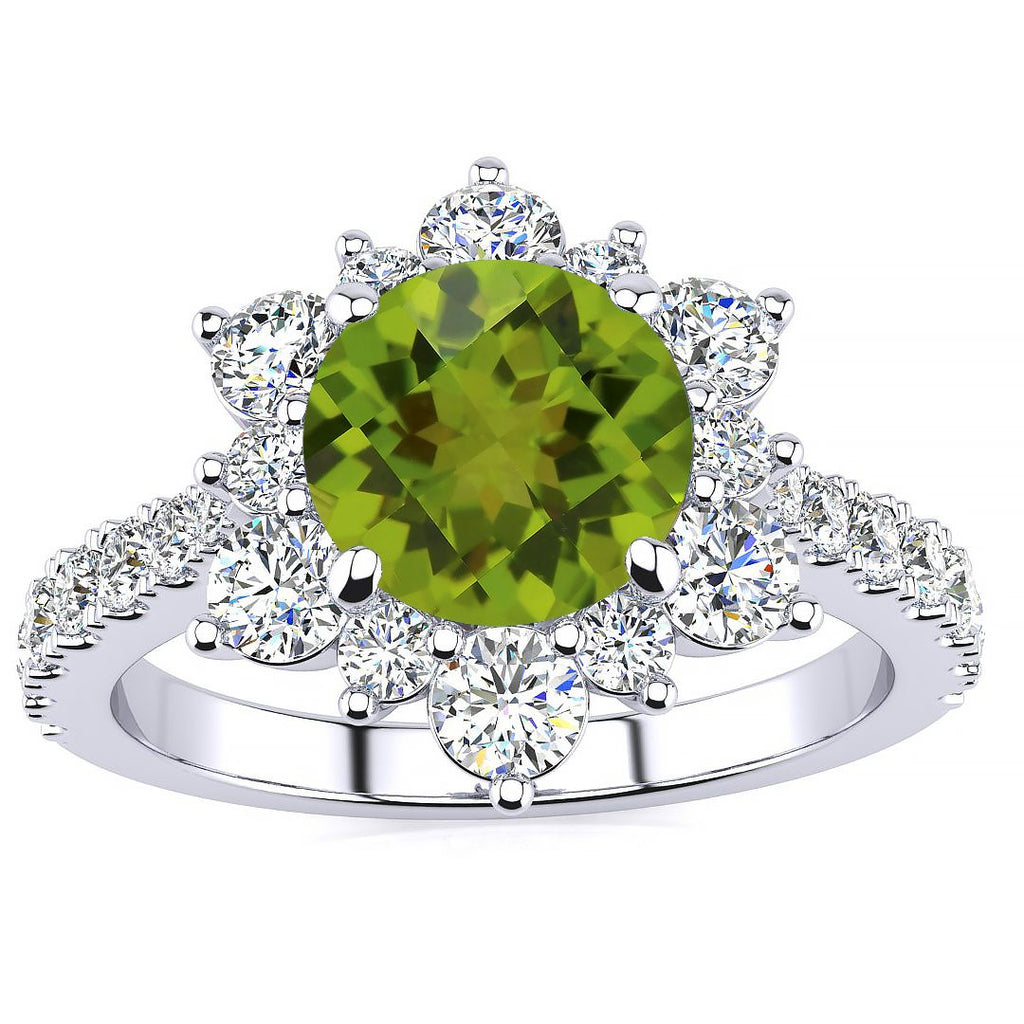 Snowflake Peridot Ring