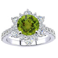 Snowflake Peridot Ring