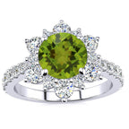 Snowflake Peridot Ring