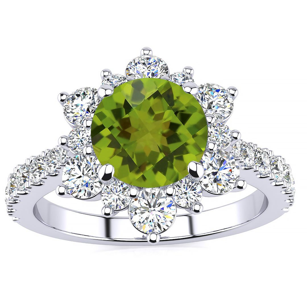 Snowflake Peridot Ring