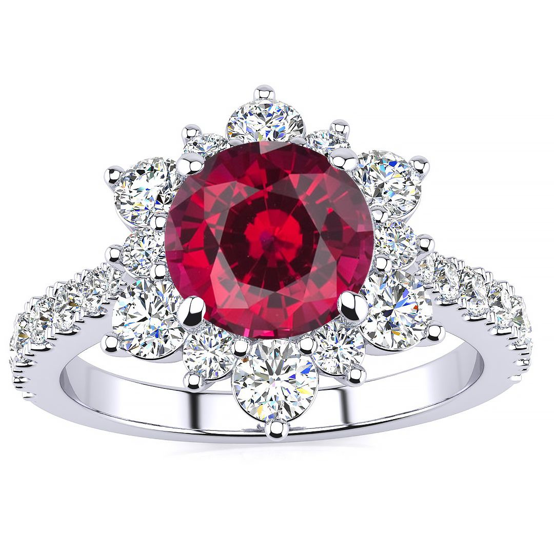 Snowflake Ruby Ring