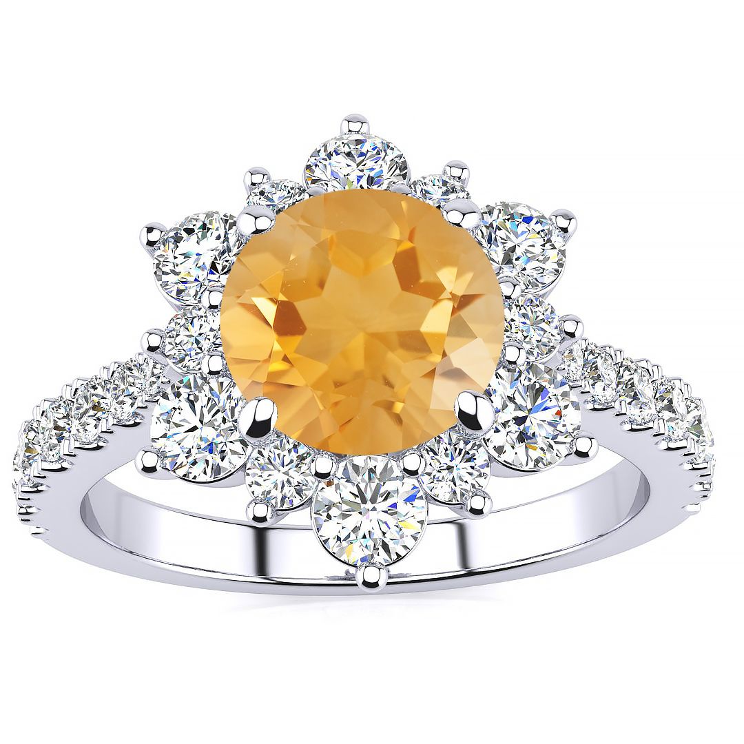Snowflake Citrine Ring