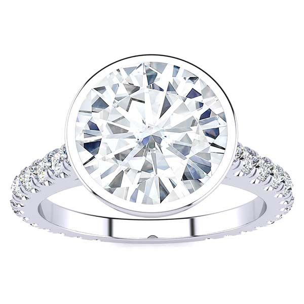 Jade Moissanite Ring