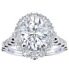 Cynthia Oval Moissanite Ring