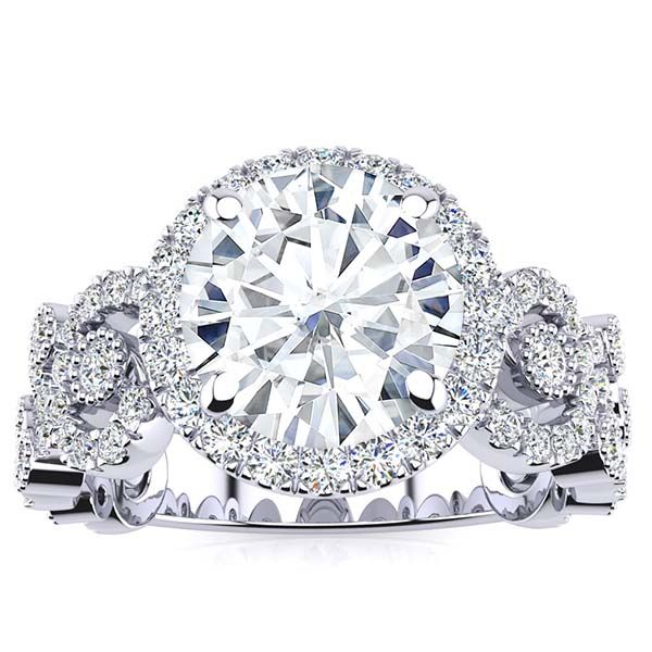 Swirl Moissanite Ring