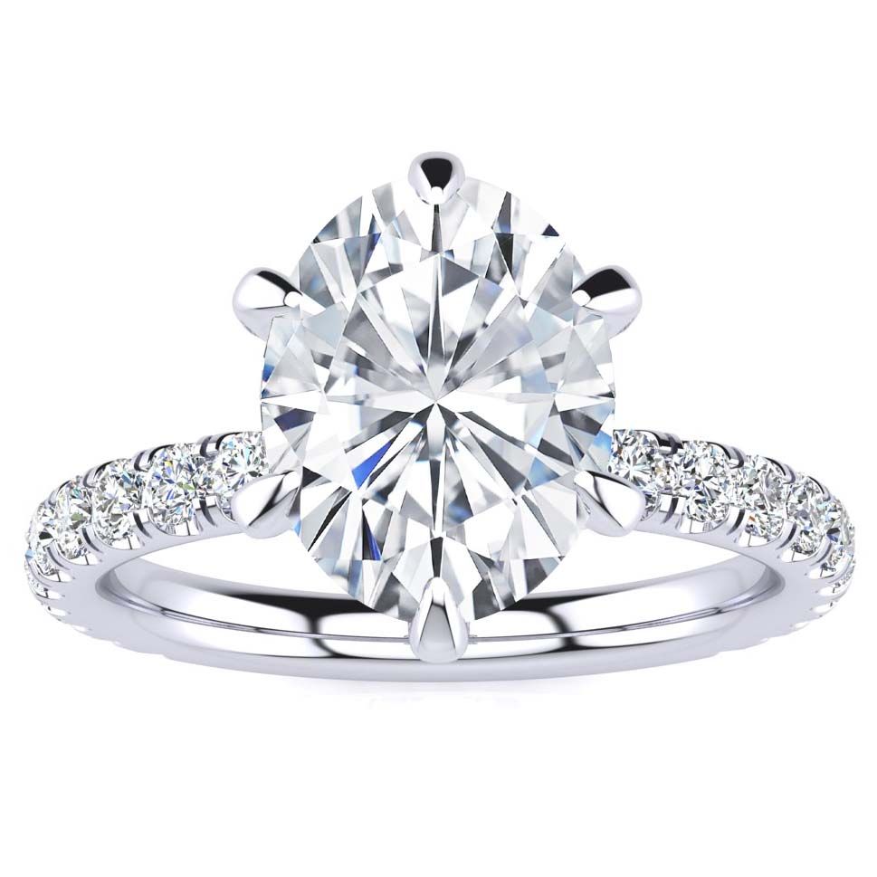 Brooklyn Oval Moissanite Ring