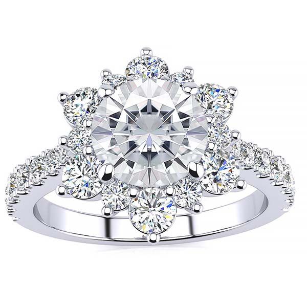 Snowflake Moissanite Ring