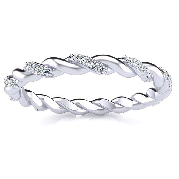 Braided Diamond Ring