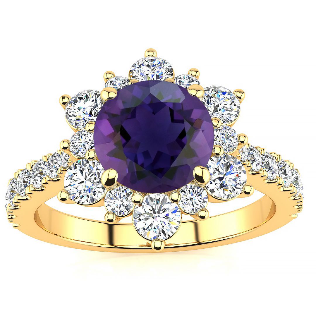 Snowflake Amethyst Ring