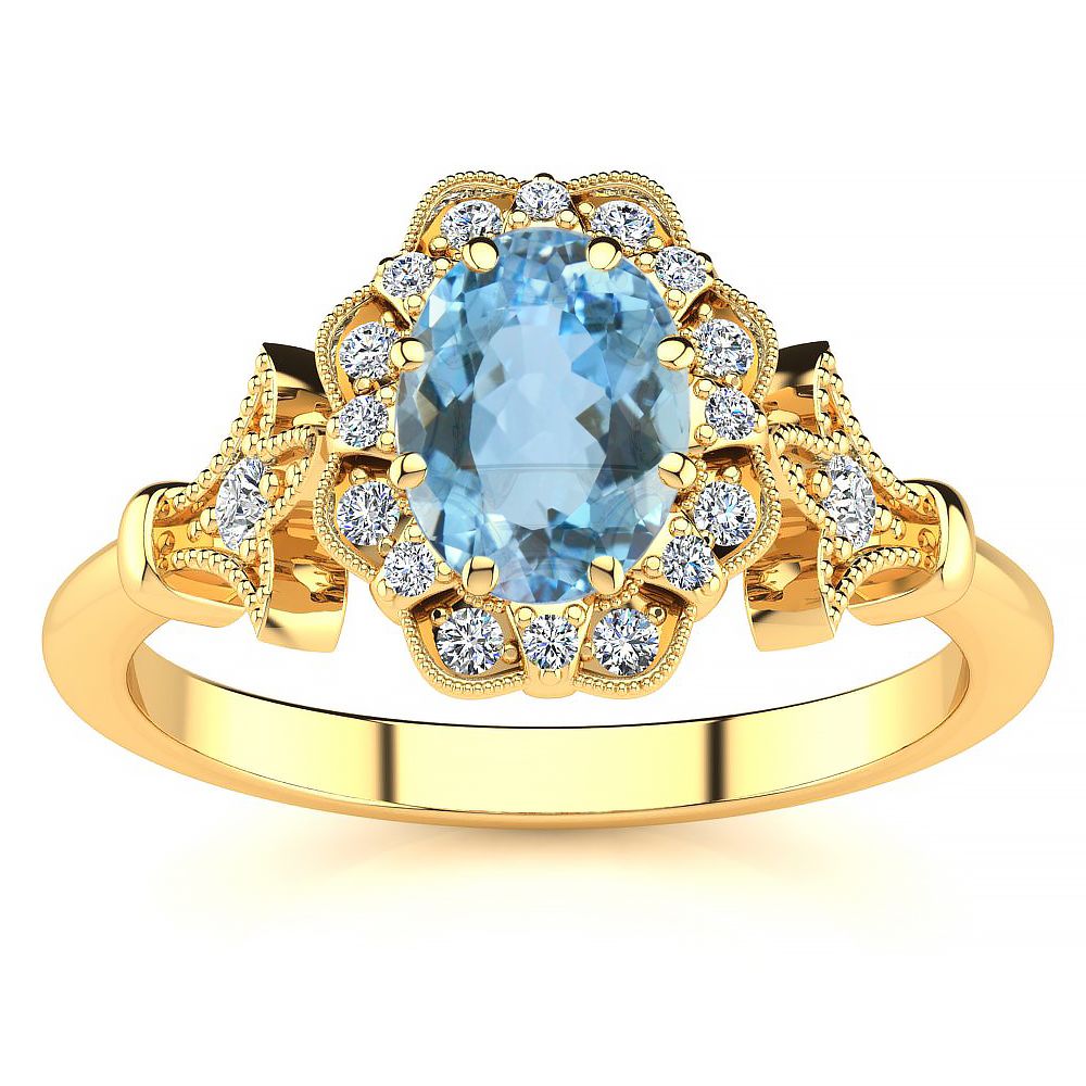 Stephanie Aquamarine Ring