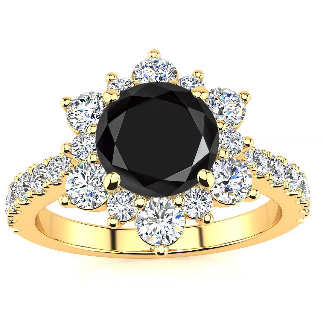 Snowflake Black Diamond Ring