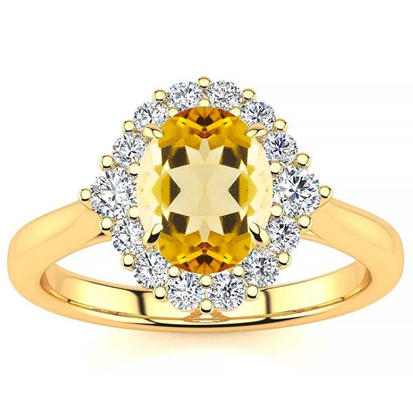 Debora Yellow Citrine Ring