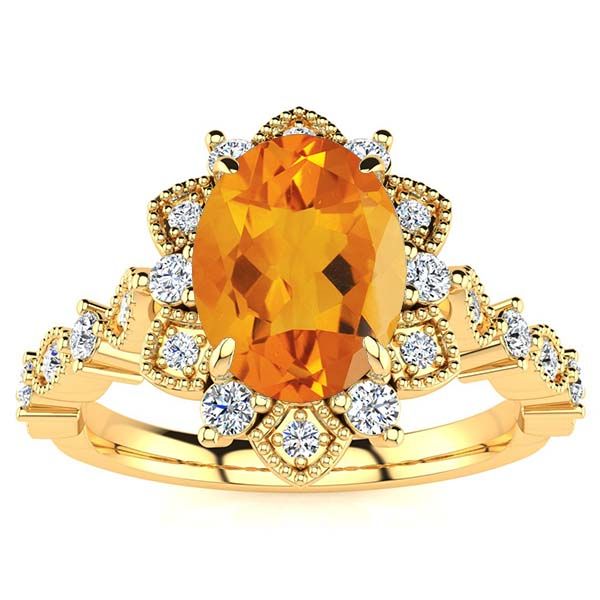 Brenda Citrine Ring