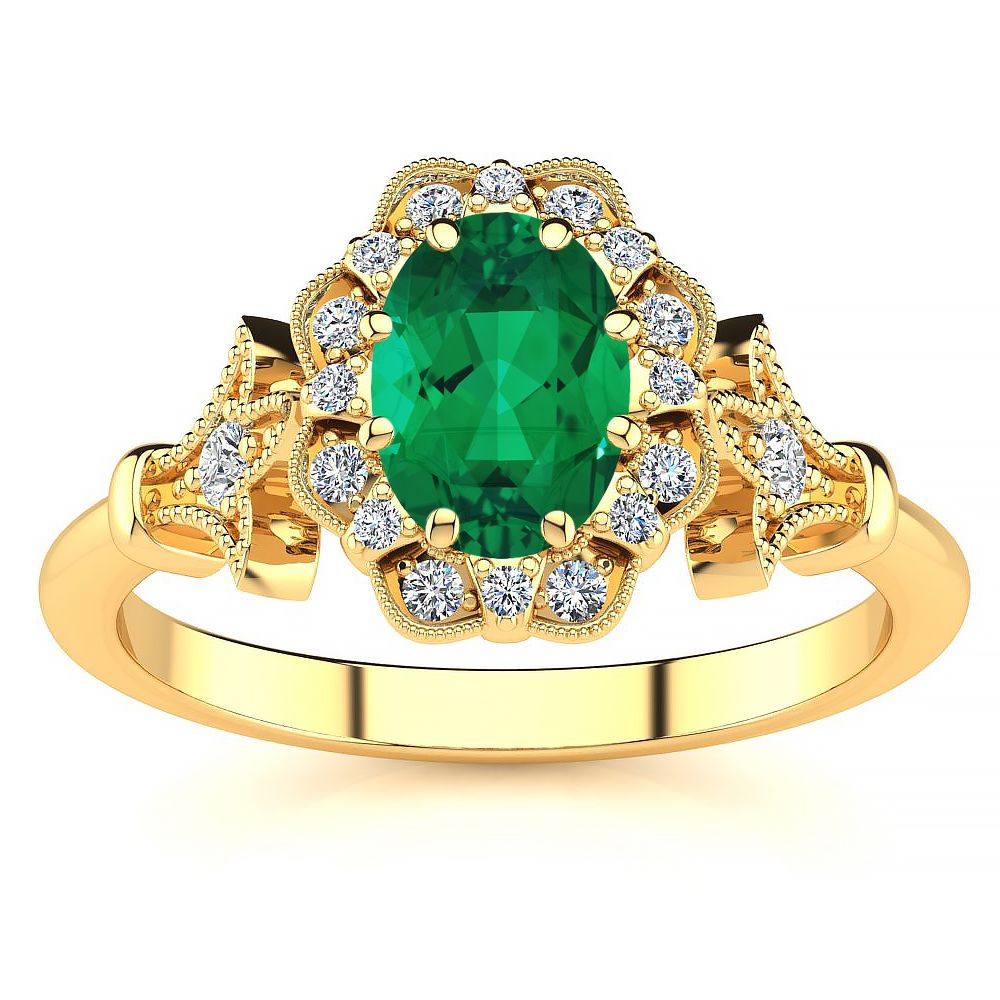 Stephanie Emerald Ring