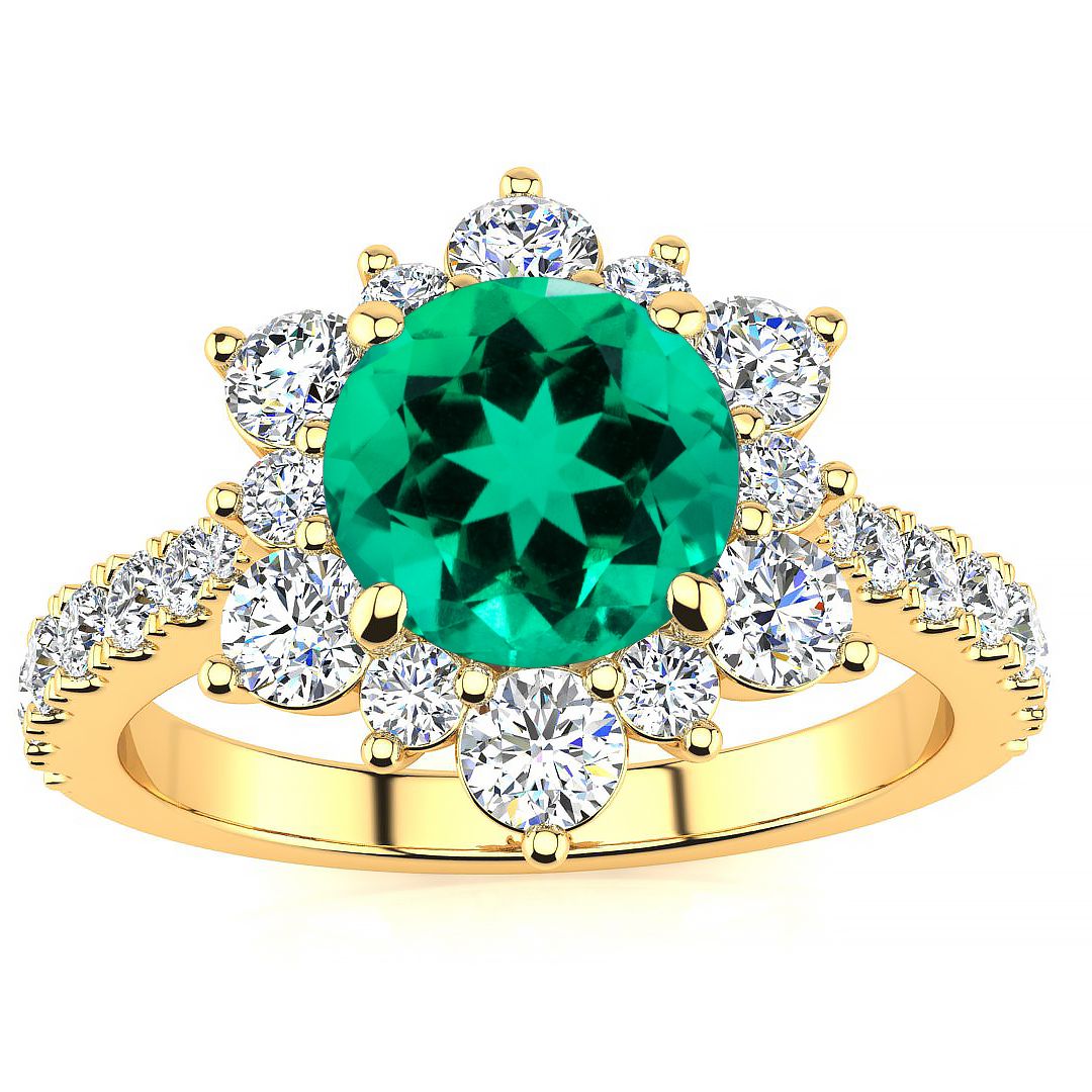 Snowflake Emerald Ring