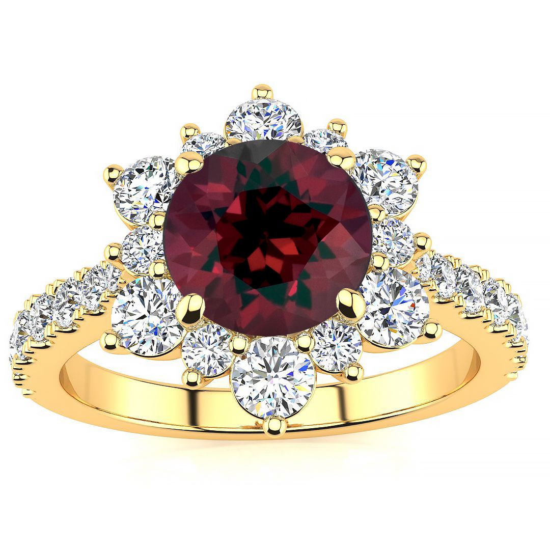 Snowflake Garnet Ring