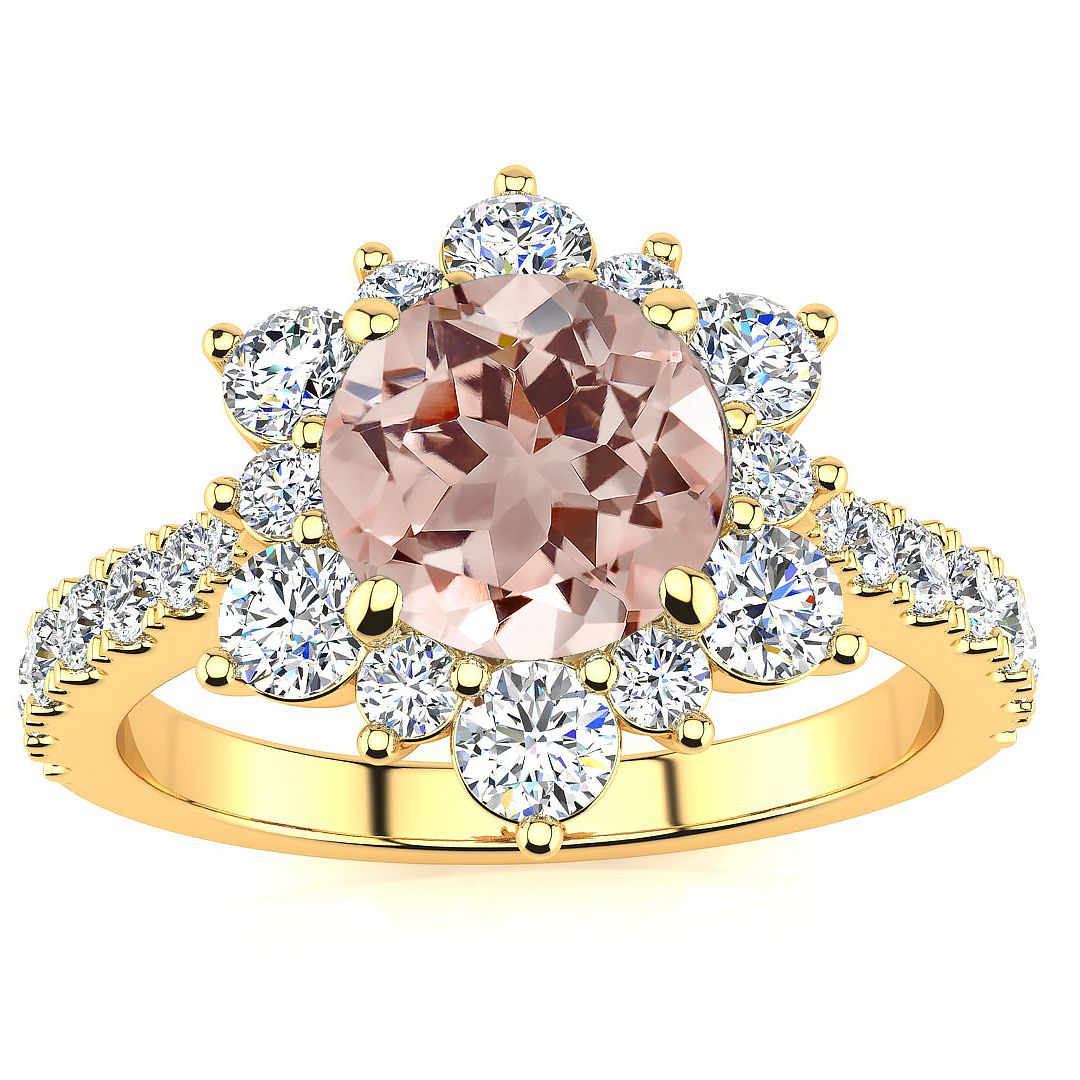 Snowflake Morganite Ring
