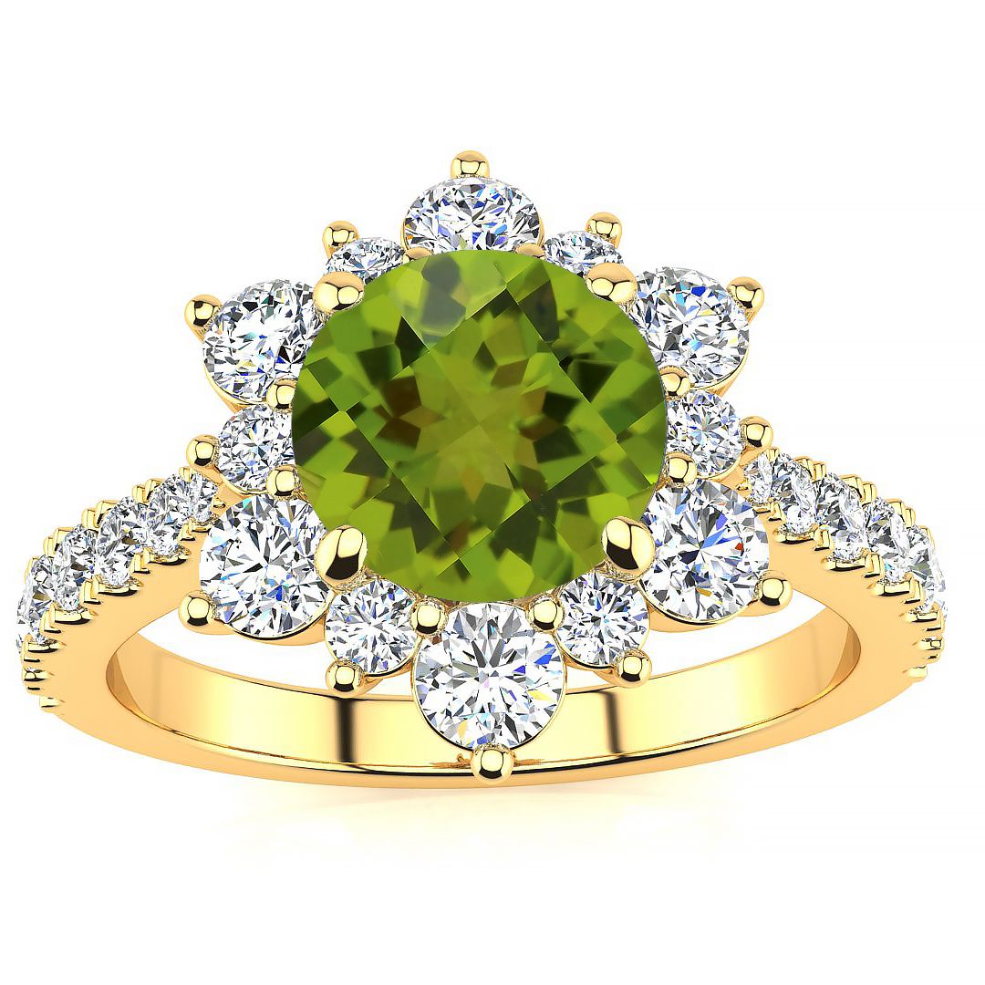 Snowflake Peridot Ring
