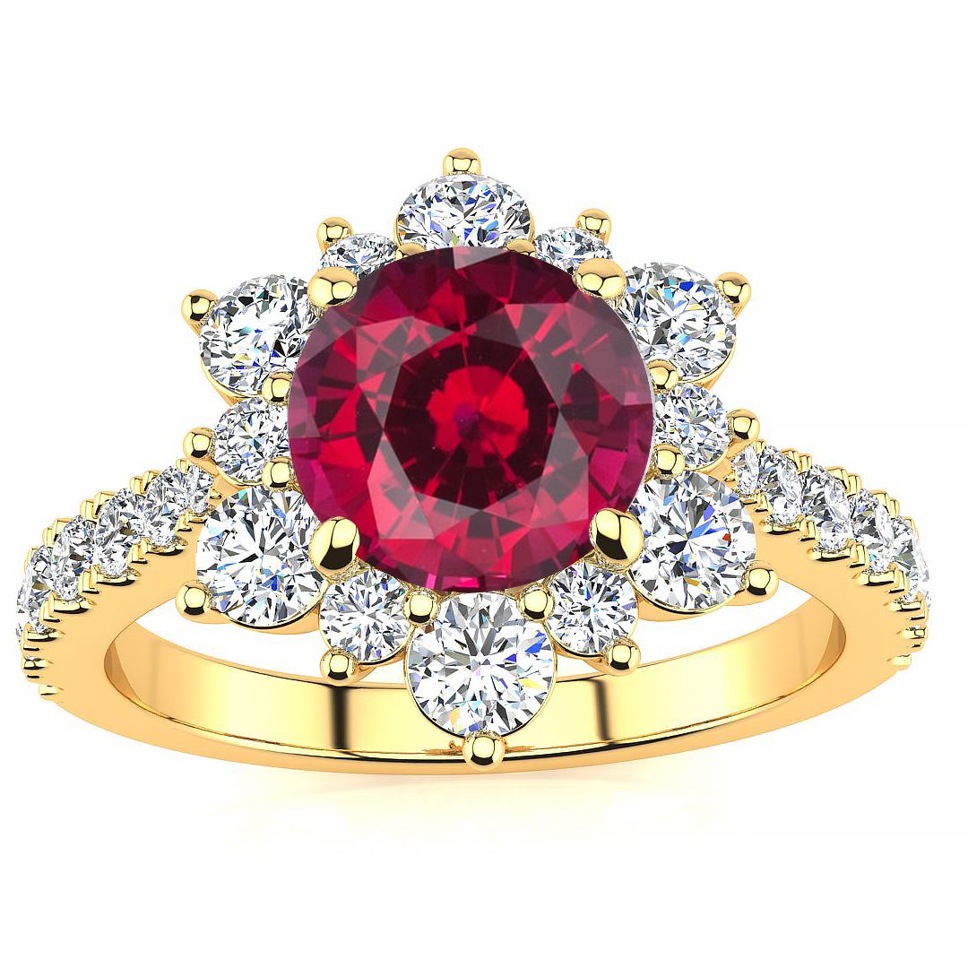 Snowflake Ruby Ring