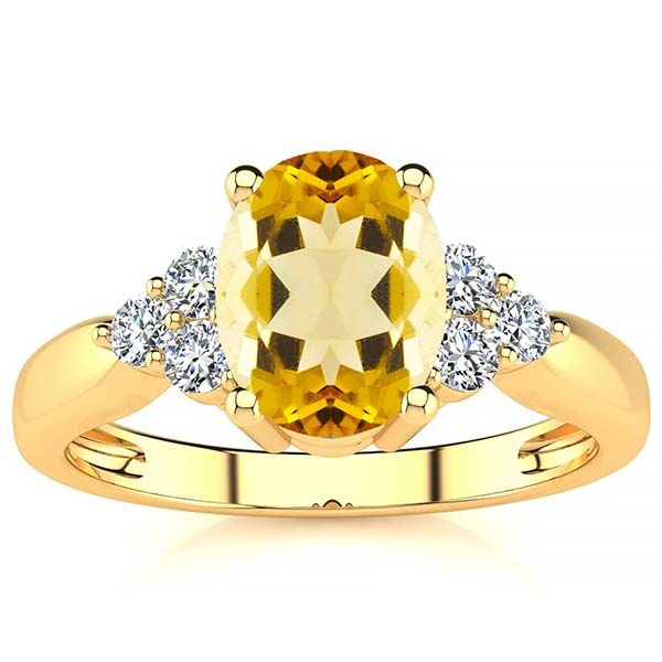 Selena Yellow Citrine Ring