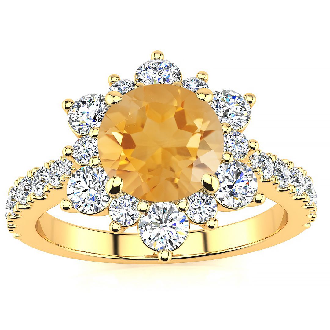 Snowflake Citrine Ring